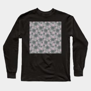 Cute Snowflakes Pattern - Pink Long Sleeve T-Shirt